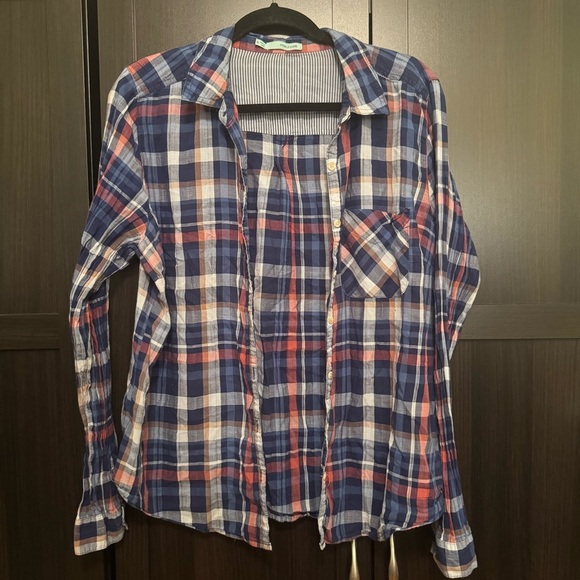 Maurices Tops - Maurices Blue and Red Plaid Shirt